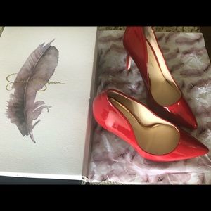 Red stiletto shoes